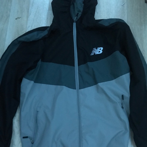 New Balance Other - New Balance Gray and Black Windbreaker Athletic Jacket